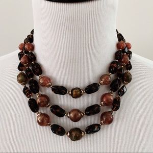 Vintage Trifari Beaded Necklace and Earring Set